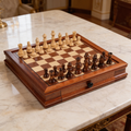 Magnetisches Schachspiel mit Schubladen aus Ahornholz