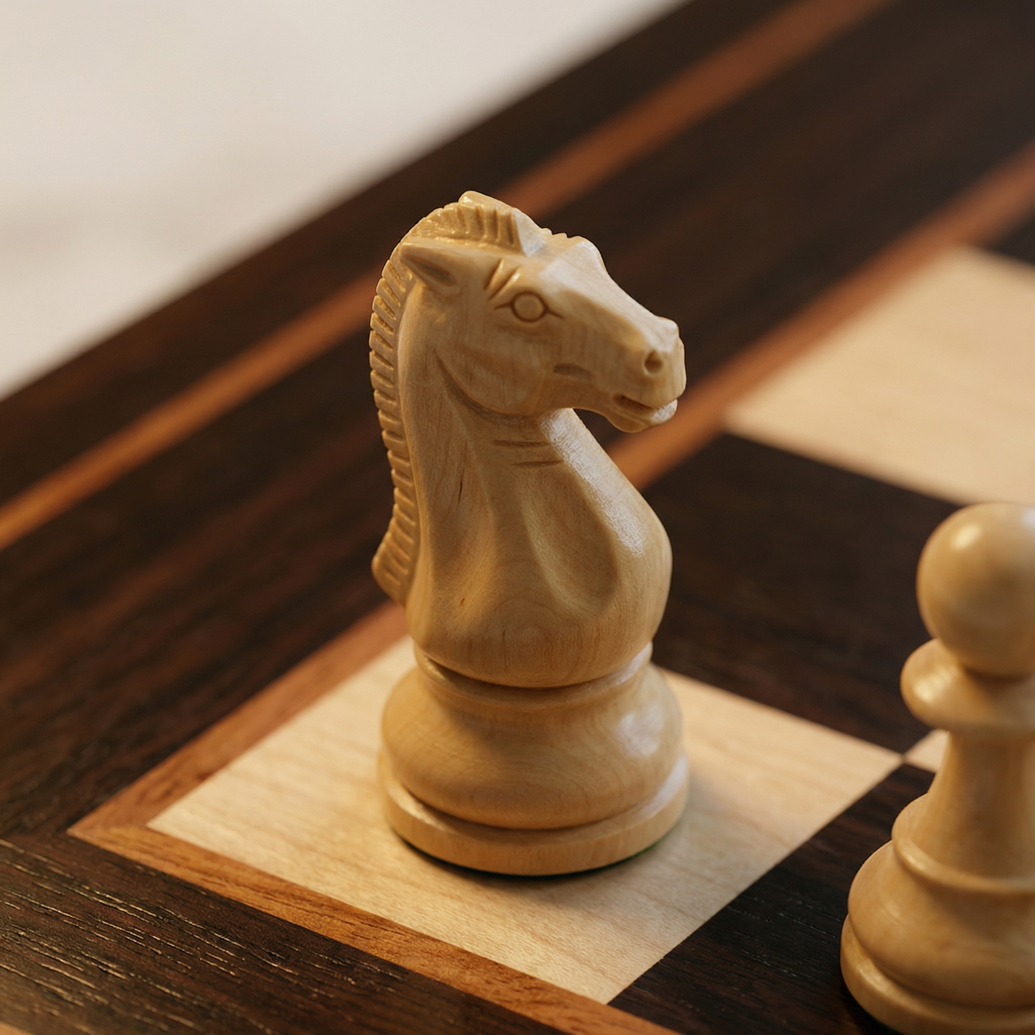 Magnetisches Schachspiel mit Schubladen aus Walnuss und Ahorn