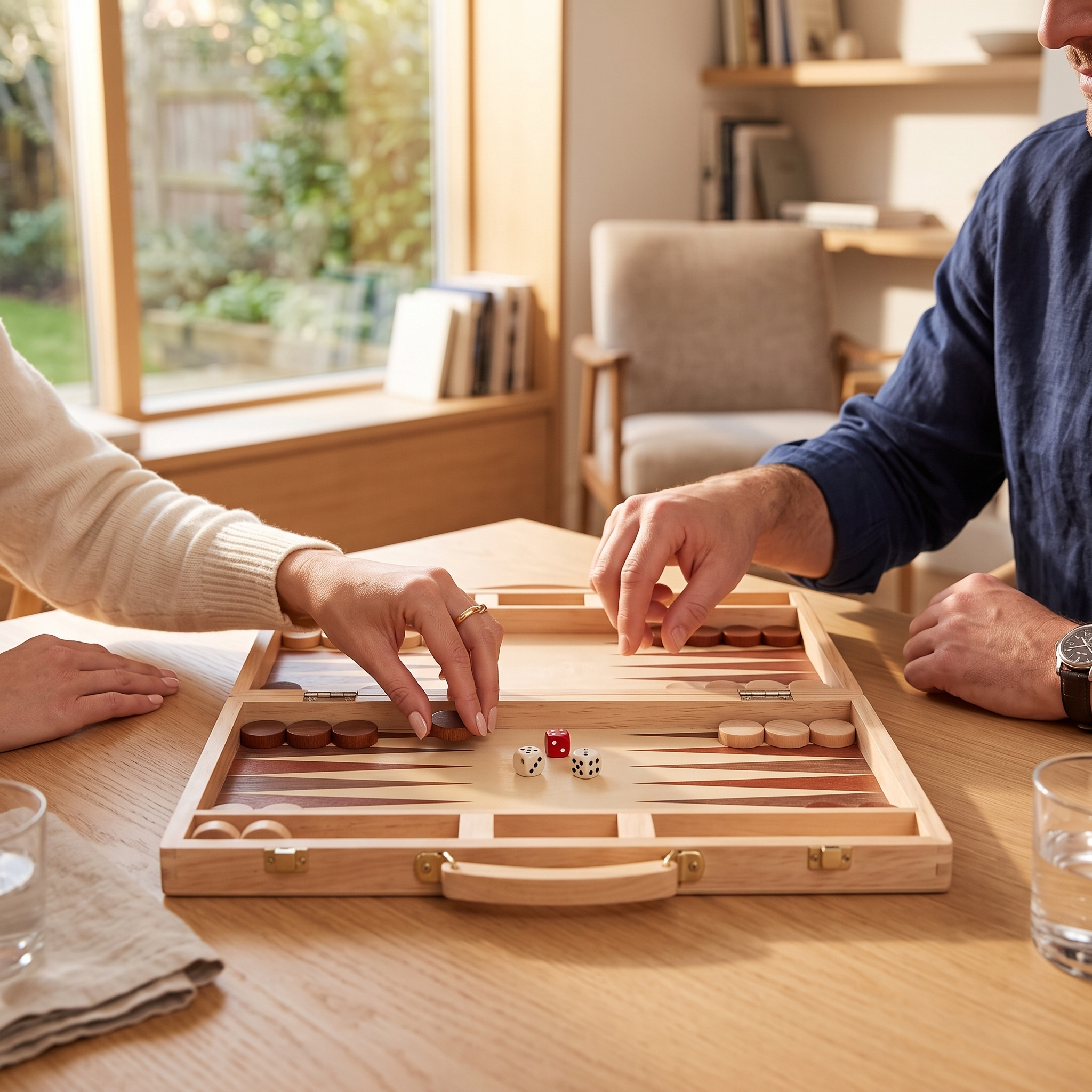 Backgammon Ankara – Koffer aus natürlichem Buchenholz